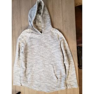 Premium Expression Pull over sweatshirt Size M Multi gray and cream